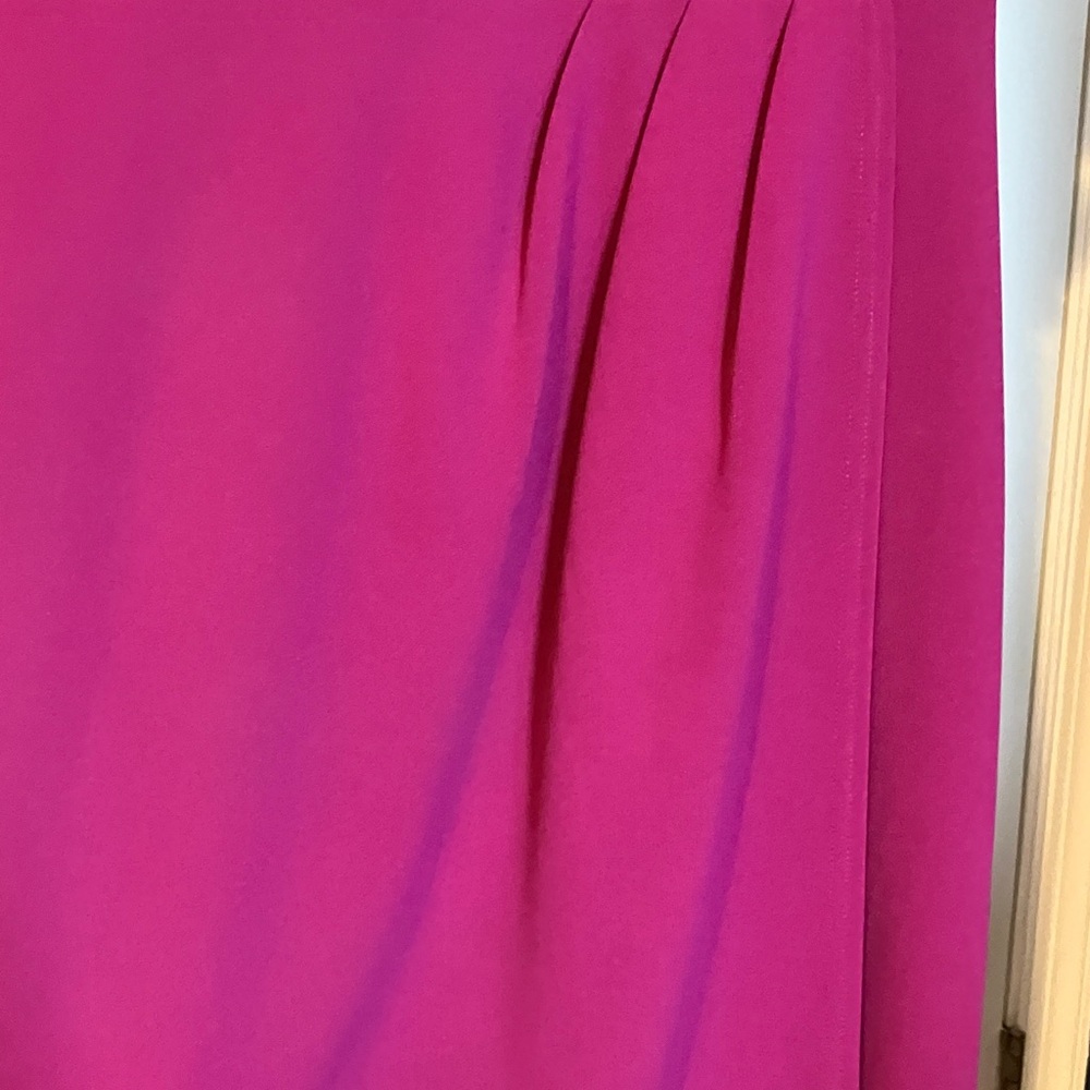 iHot Purple Plum Dress V Neck 2XL Ruffle Pleat - Picture 3 of 5